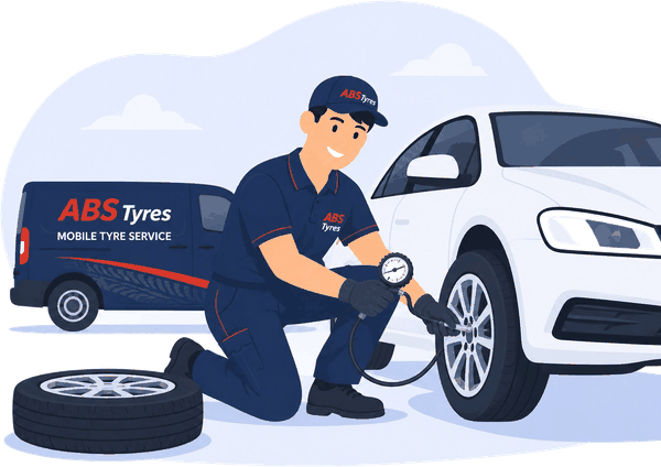 Friendly mechanic with wrench